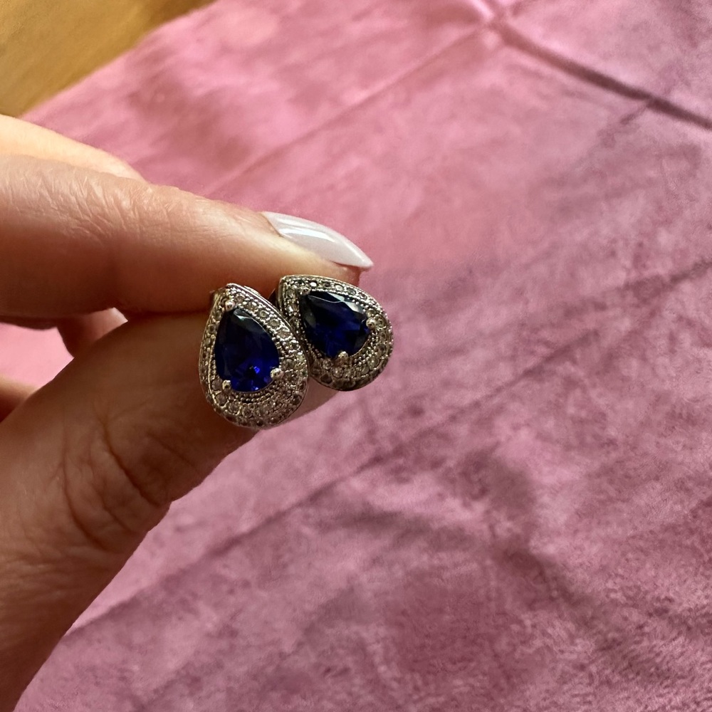 Blue Kyanite Tear drop Earrings